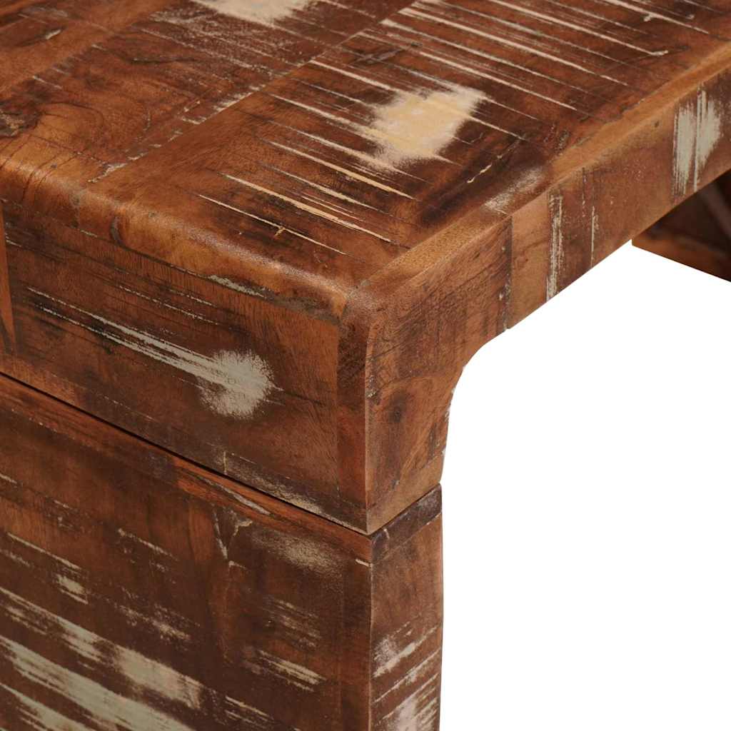 Satztische 3 pcs recyceltes Massivholz