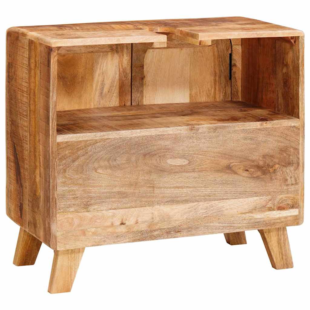Badezimmer Schrank Braun Massives Mangoholz, Ingenieurholz