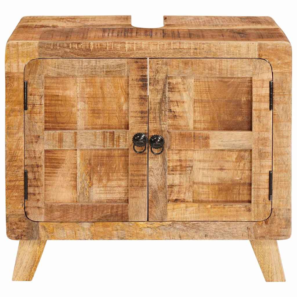 Badezimmer Schrank Braun Massives Mangoholz, Ingenieurholz