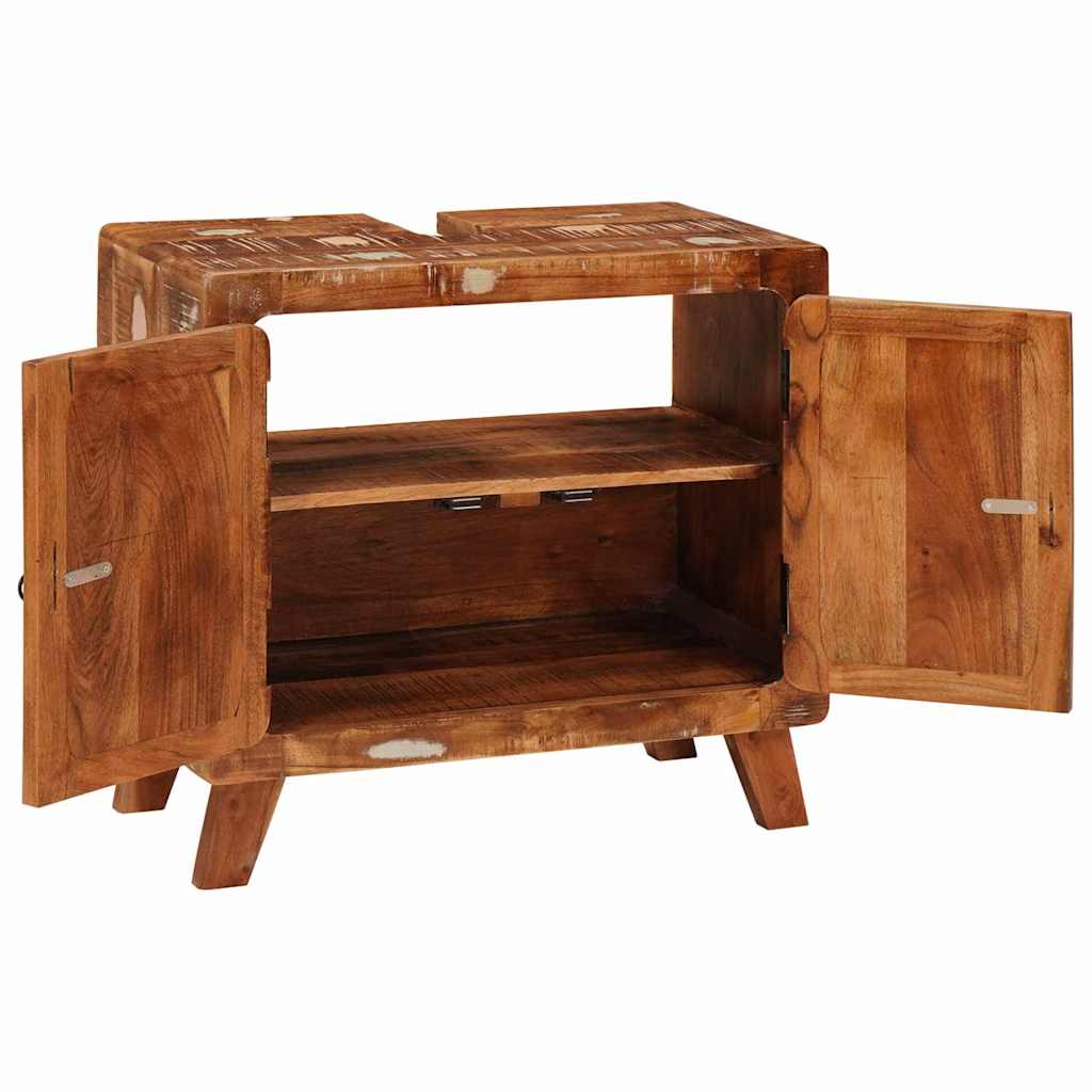 Badezimmer Schrank mit Tür Massivholz Reclaimed, Ingenieurholz