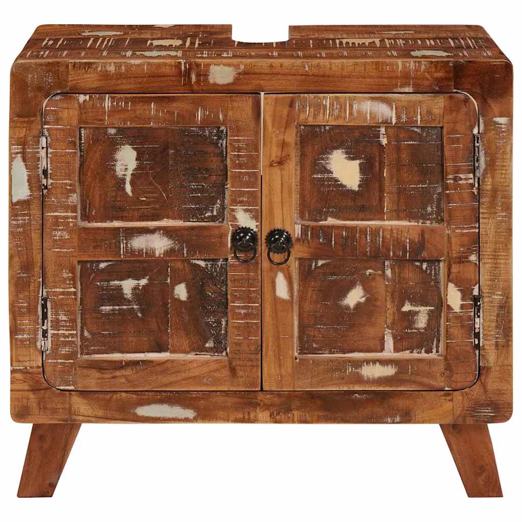 Badezimmer Schrank mit Tür Massivholz Reclaimed, Ingenieurholz