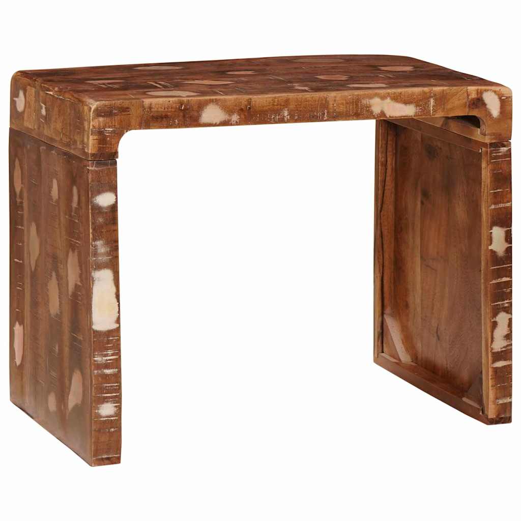 Beistelltisch 60 x 35 x 45 cm recyceltes Massivholz
