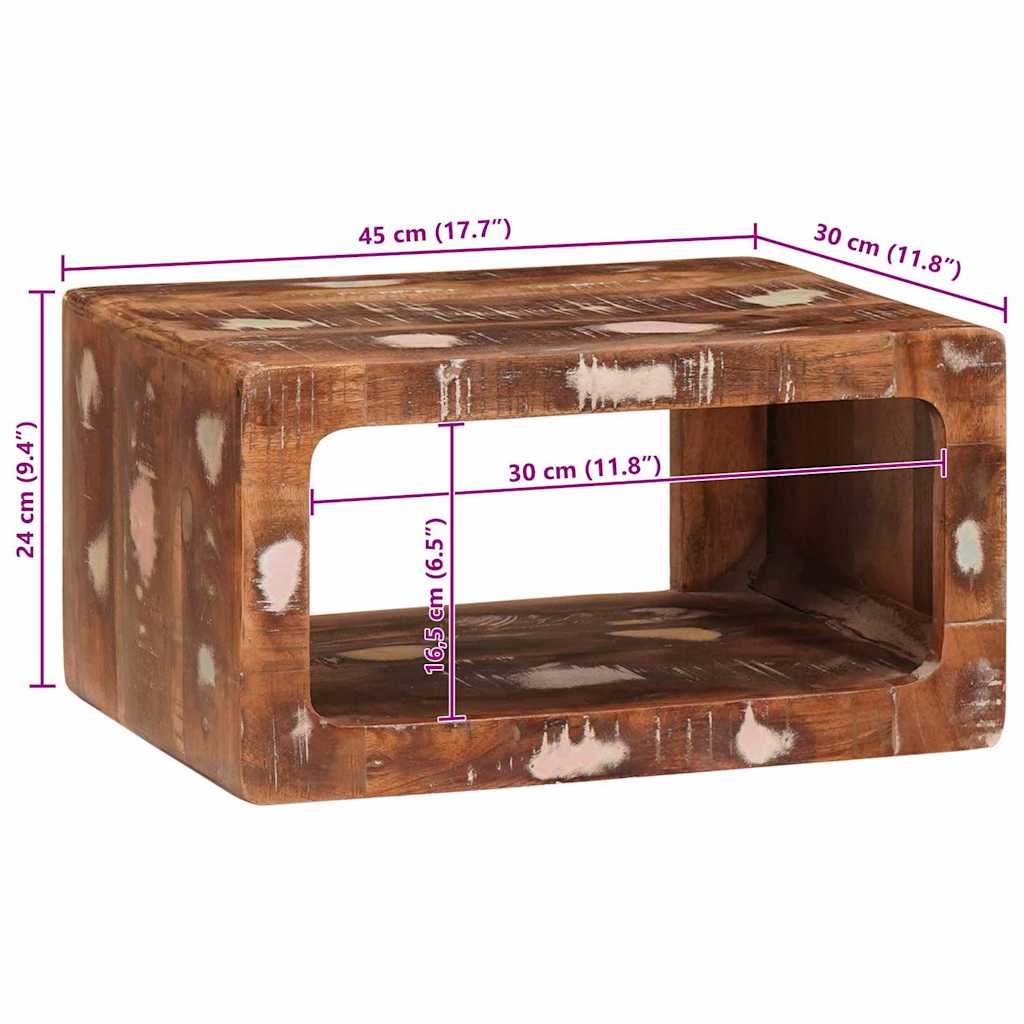 Nachttische 45 x 30 x 24 cm recyceltes Massivholz