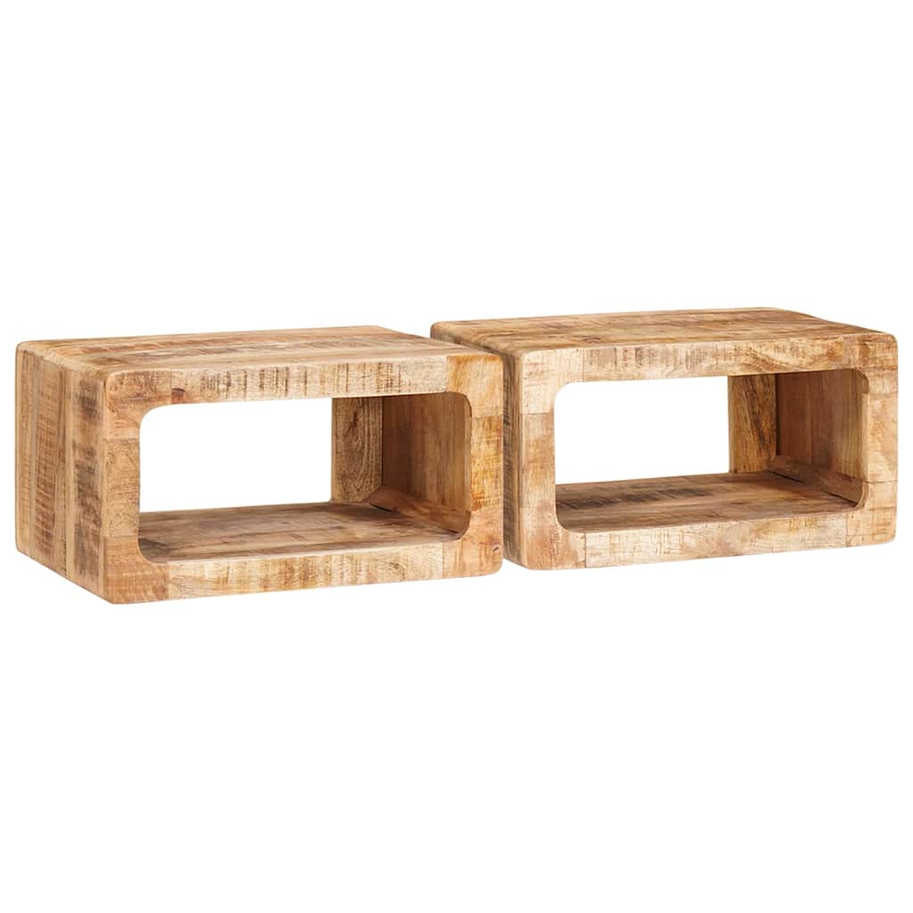 Nachttische 45 x 30 x 24 cm massives Mangoholz