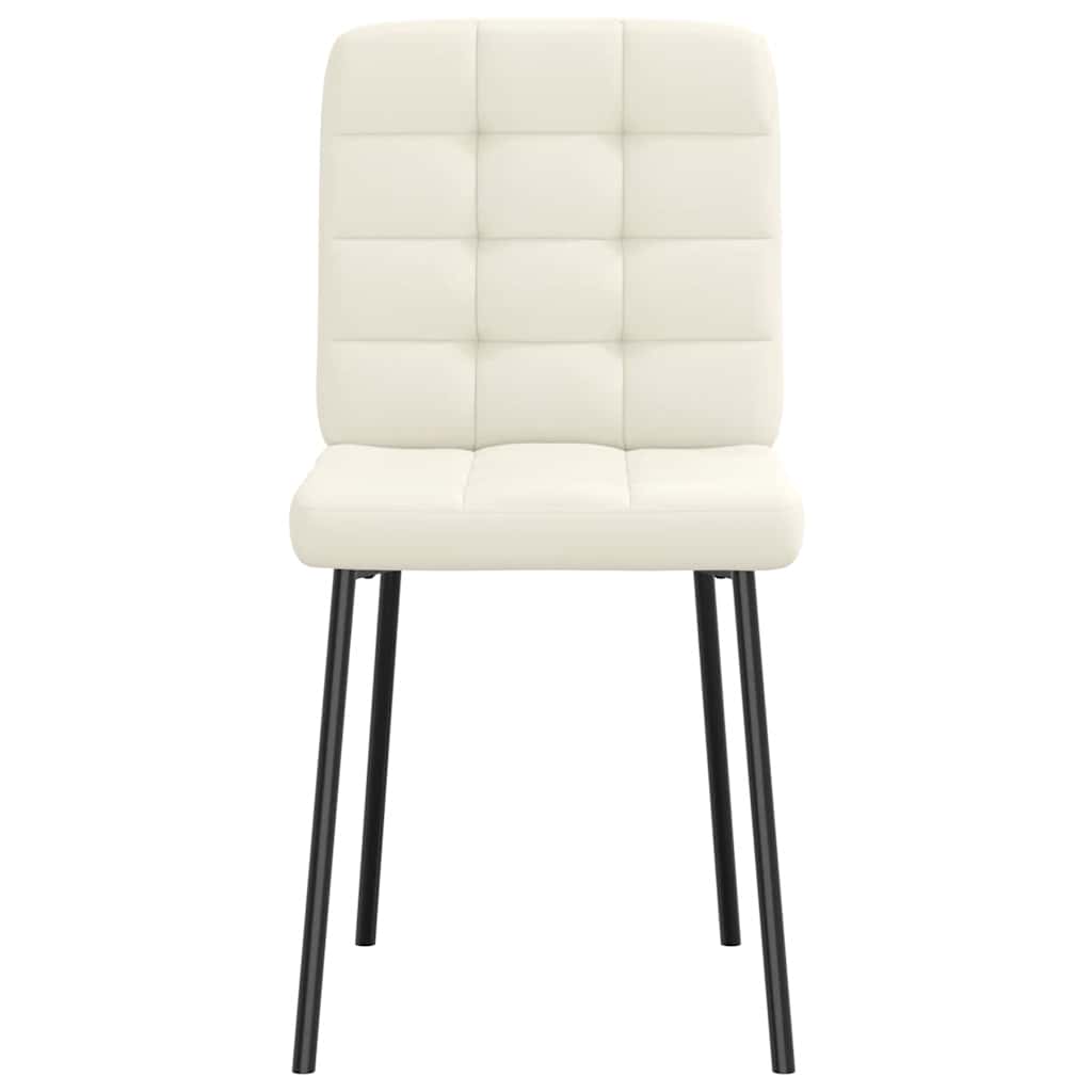 Esszimmerstühle 2 Stk. Creme Samt