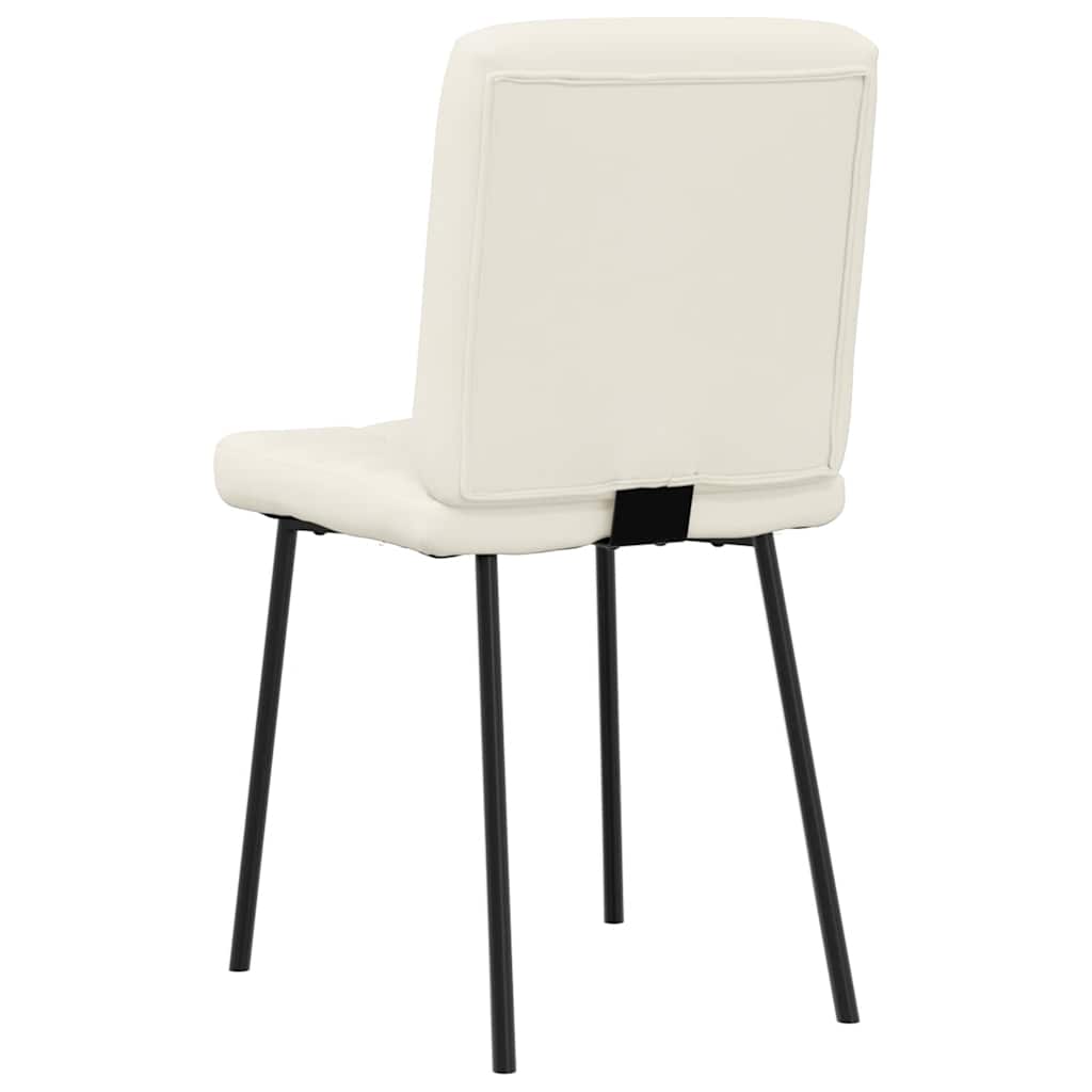Esszimmerstühle 2 Stk. Creme Samt