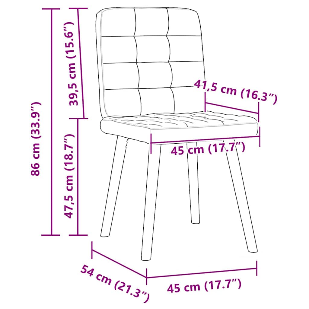 Esszimmerstühle 2 Stk. Schwarz Stoff