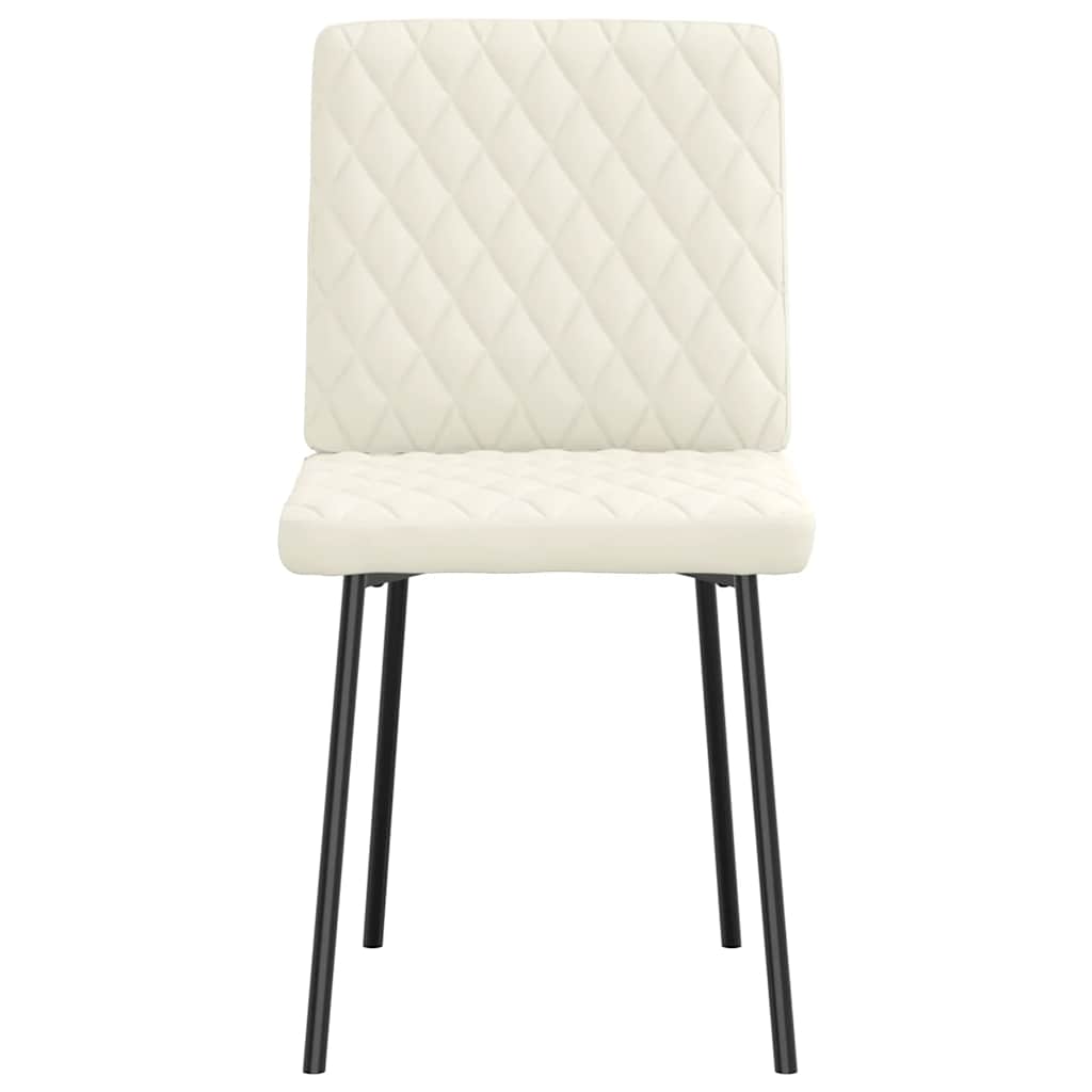 Esszimmerstühle 2 Stk. Creme Samt