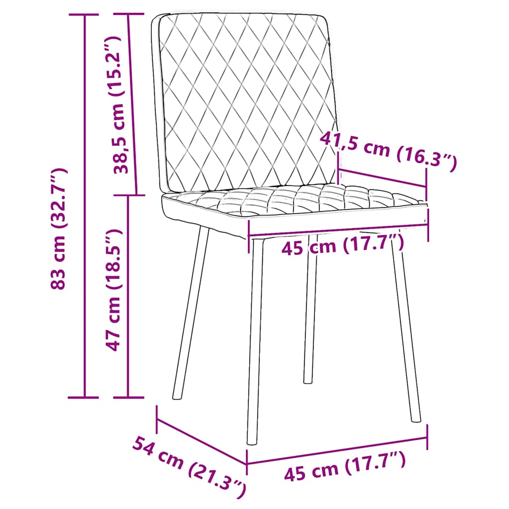 Esszimmerstühle 2 Stk. Creme Samt