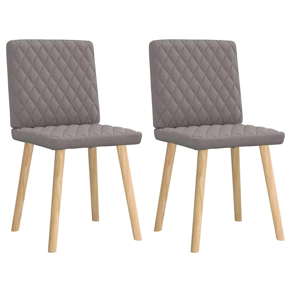 Esszimmerstühle 2 Stk. Taupe Stoff