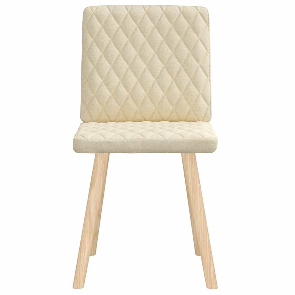 Dining Chairs 2 pcs. Cream Fabric