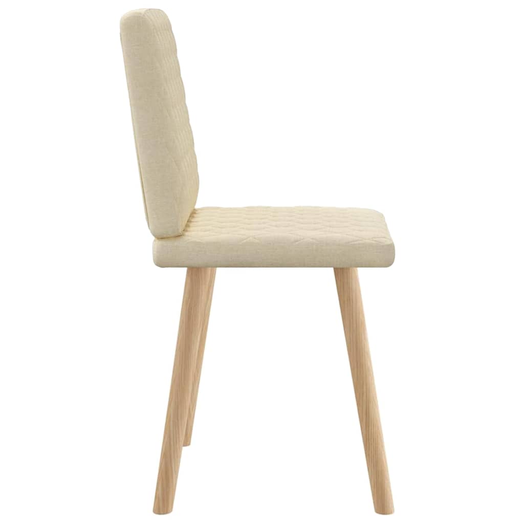 Dining Chairs 2 pcs. Cream Fabric