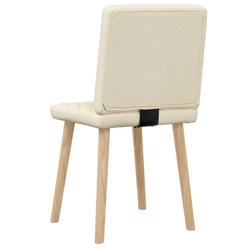 Dining Chairs 2 pcs. Cream Fabric