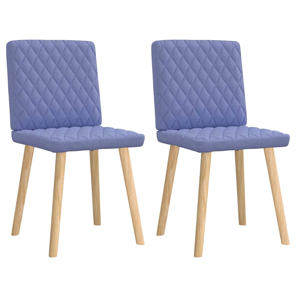 Esszimmerstühle 2 Stk. Jeansblau Stoff
