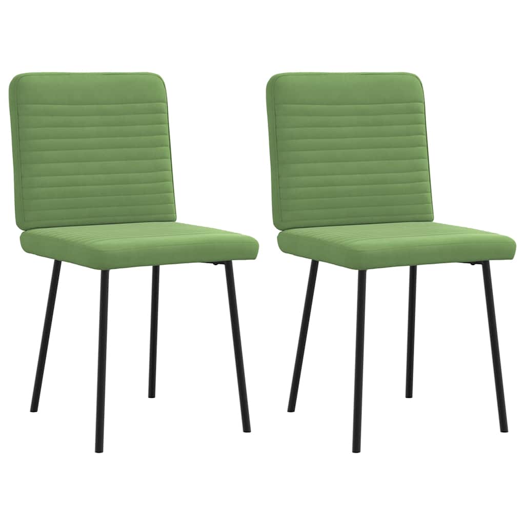 Dining Chairs 2 pcs. Light Green Velvet