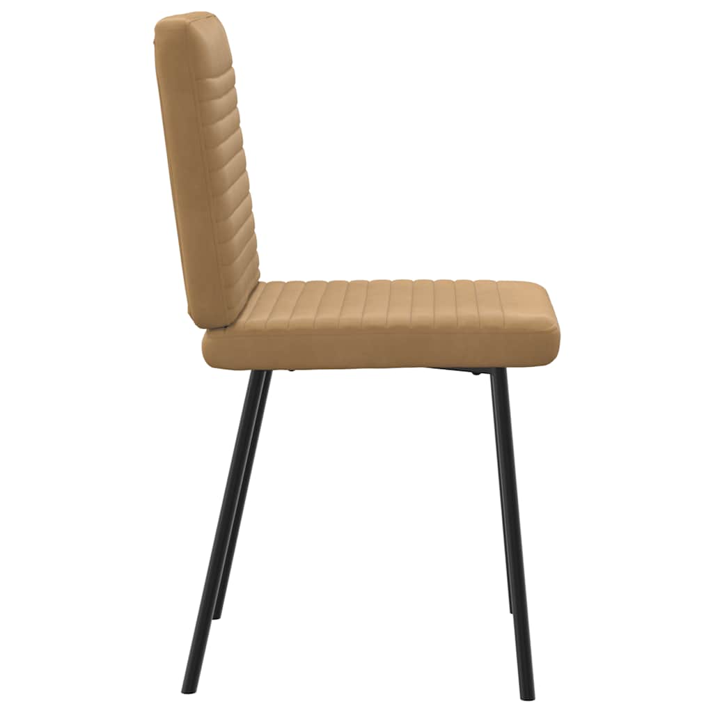 Dining Chairs 2 pcs. Brown Velvet