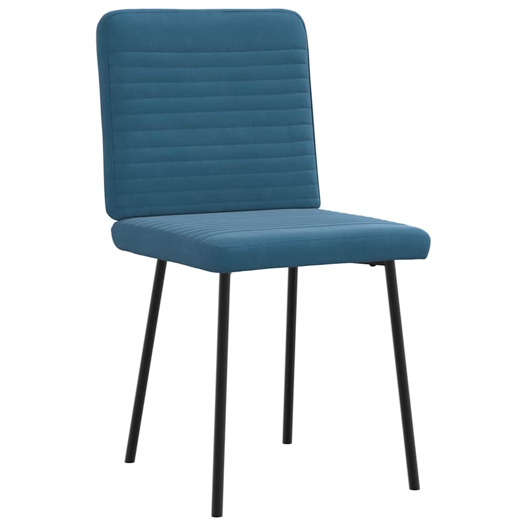 Dining Chairs 2 pcs. Blue Velvet