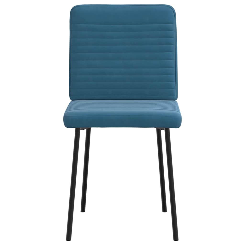 Dining Chairs 2 pcs. Blue Velvet
