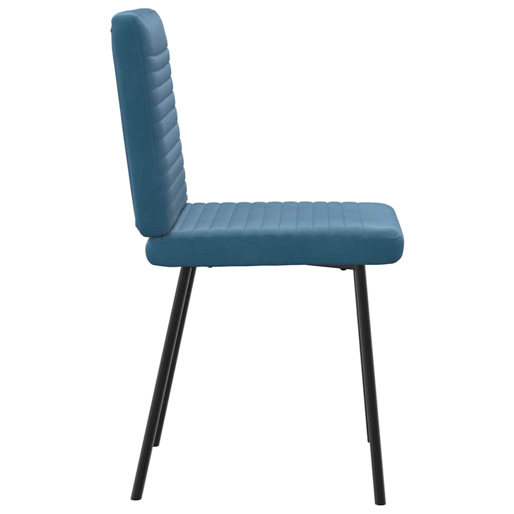Dining Chairs 2 pcs. Blue Velvet
