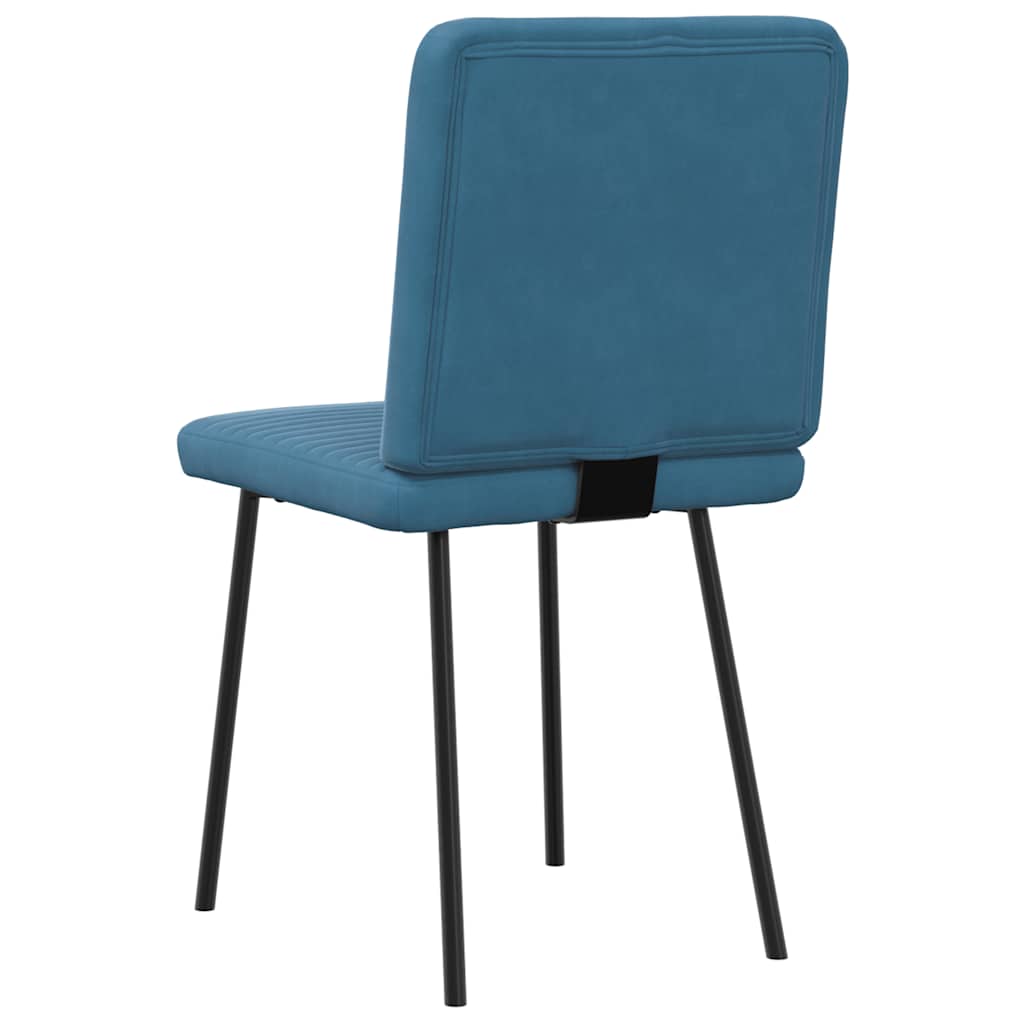 Dining Chairs 2 pcs. Blue Velvet