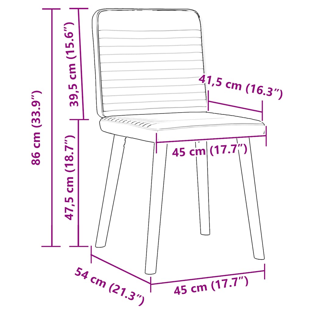 Dining Chairs 2 pcs. Black Fabric