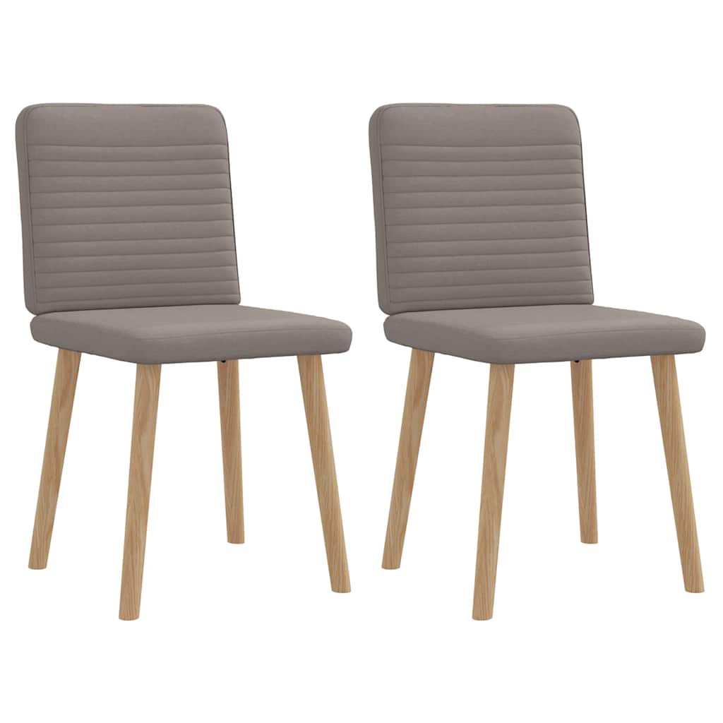 Esszimmerstühle 2 Stk. Taupe Stoff