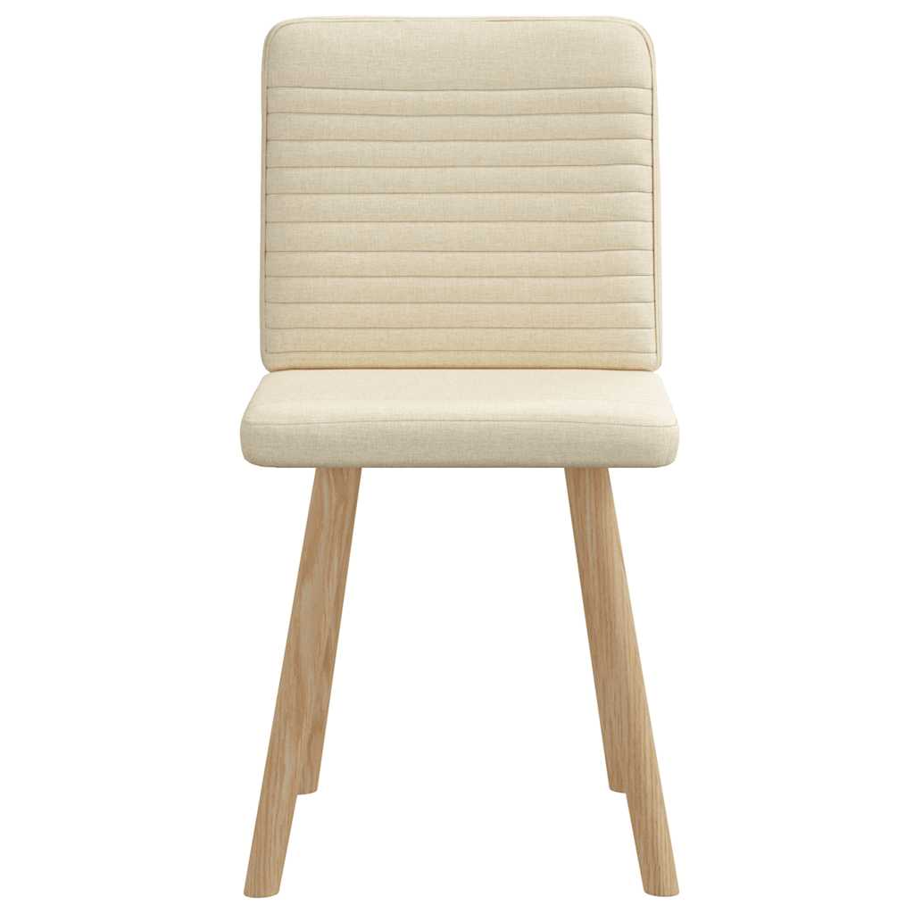 Esszimmerstühle 2 Stk. Creme Stoff