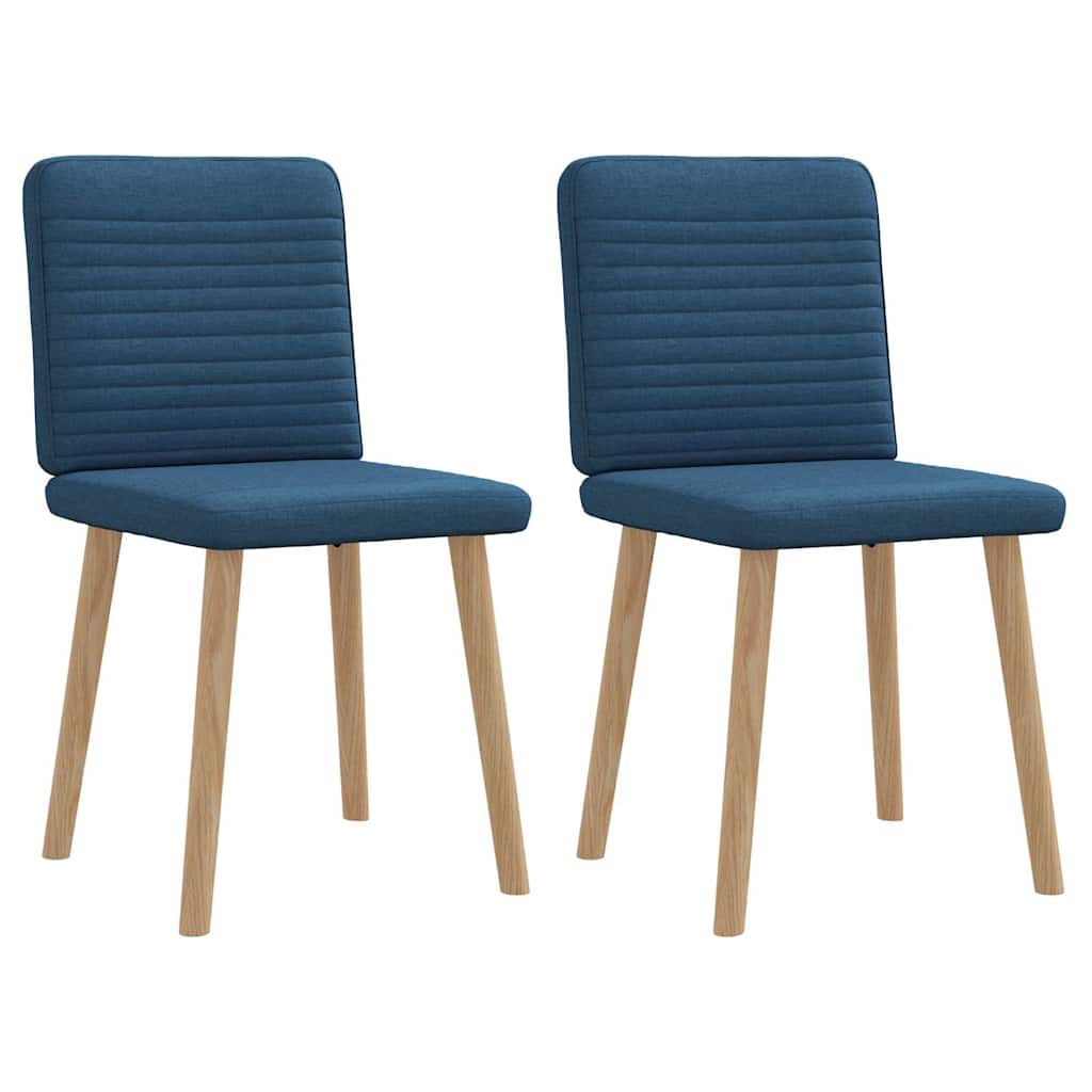 Esszimmerstühle 2 Stk. Blau Stoff