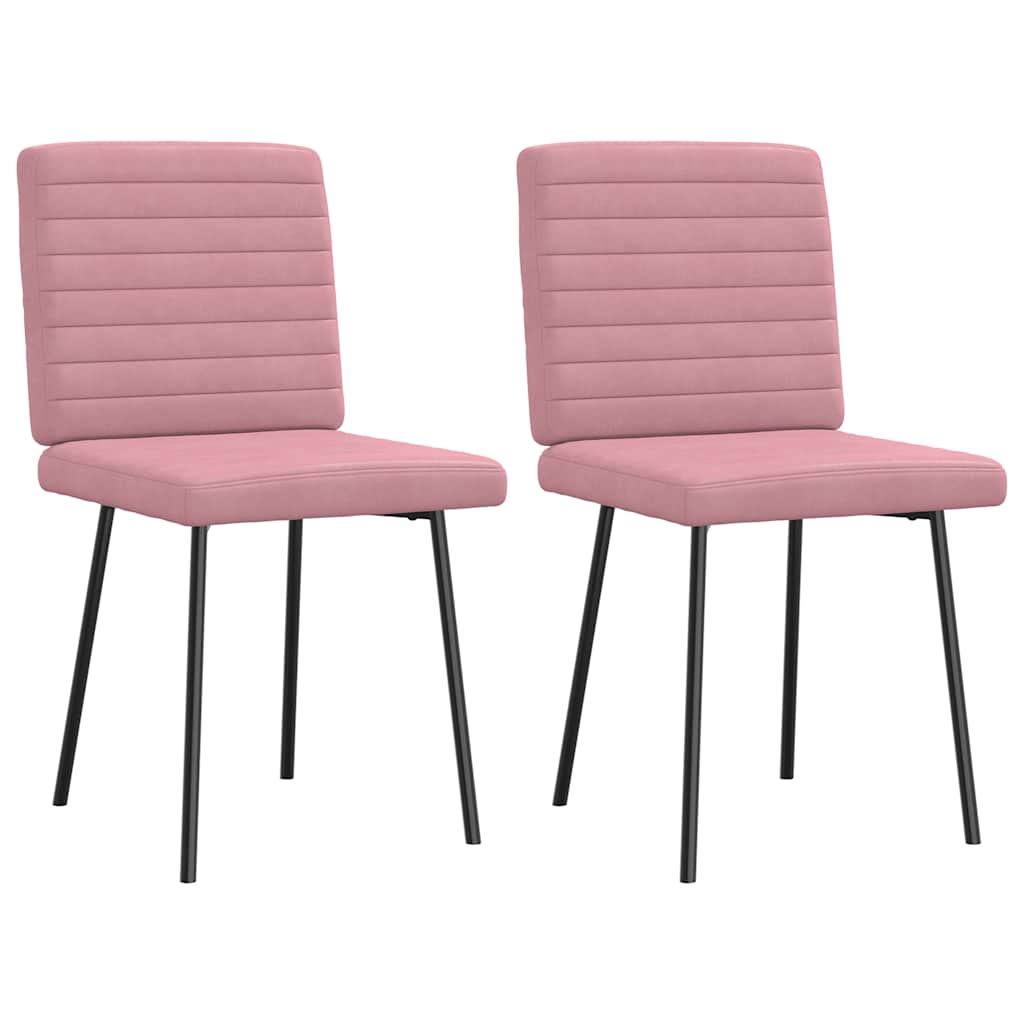 Dining Chairs 2 pcs. Pink Velvet
