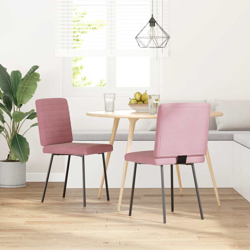 Dining Chairs 2 pcs. Pink Velvet