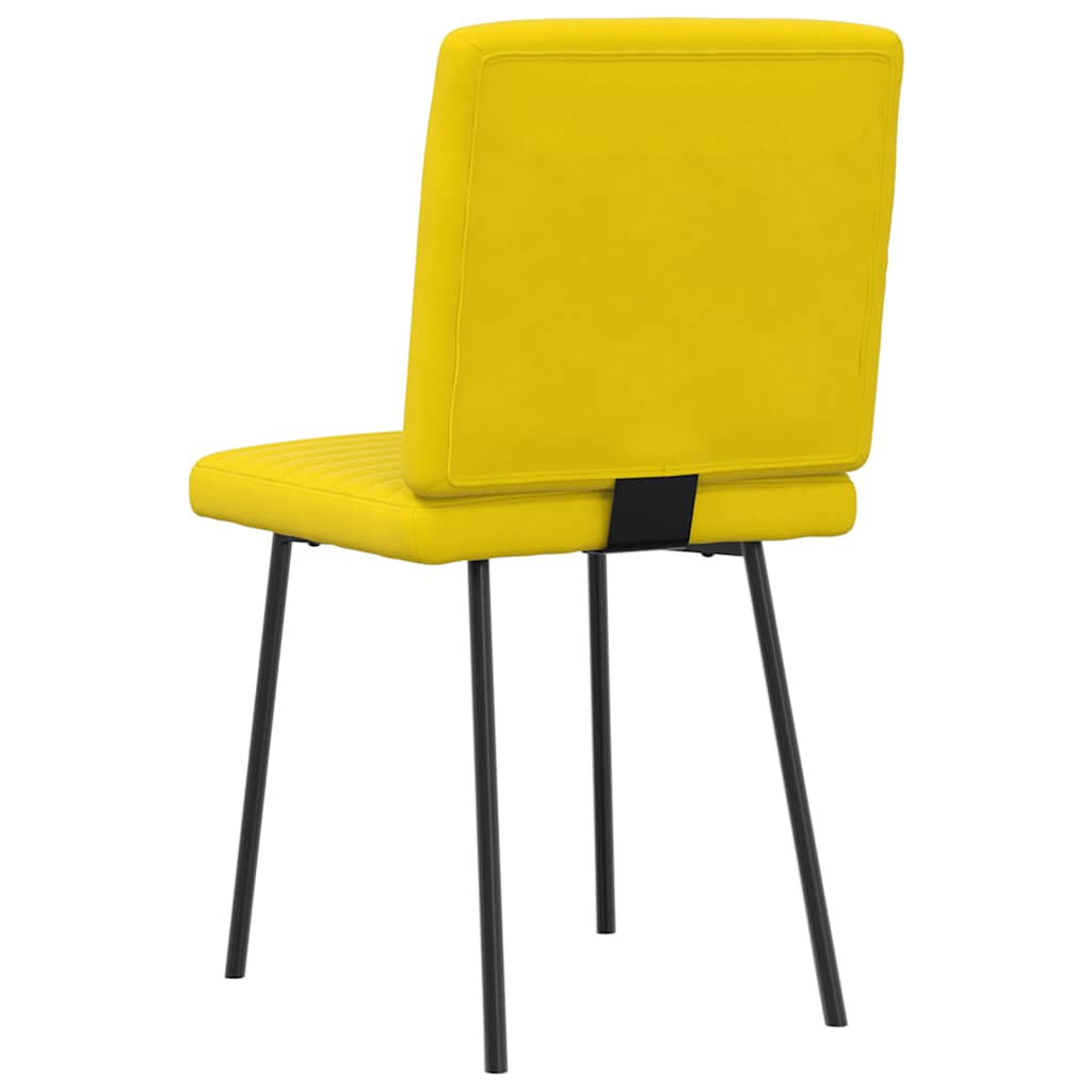 Dining Chairs 2 pcs. Yellow Velvet
