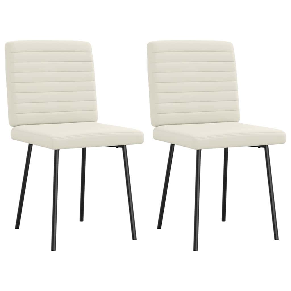 Dining Chairs 2 pcs. Cream Velvet