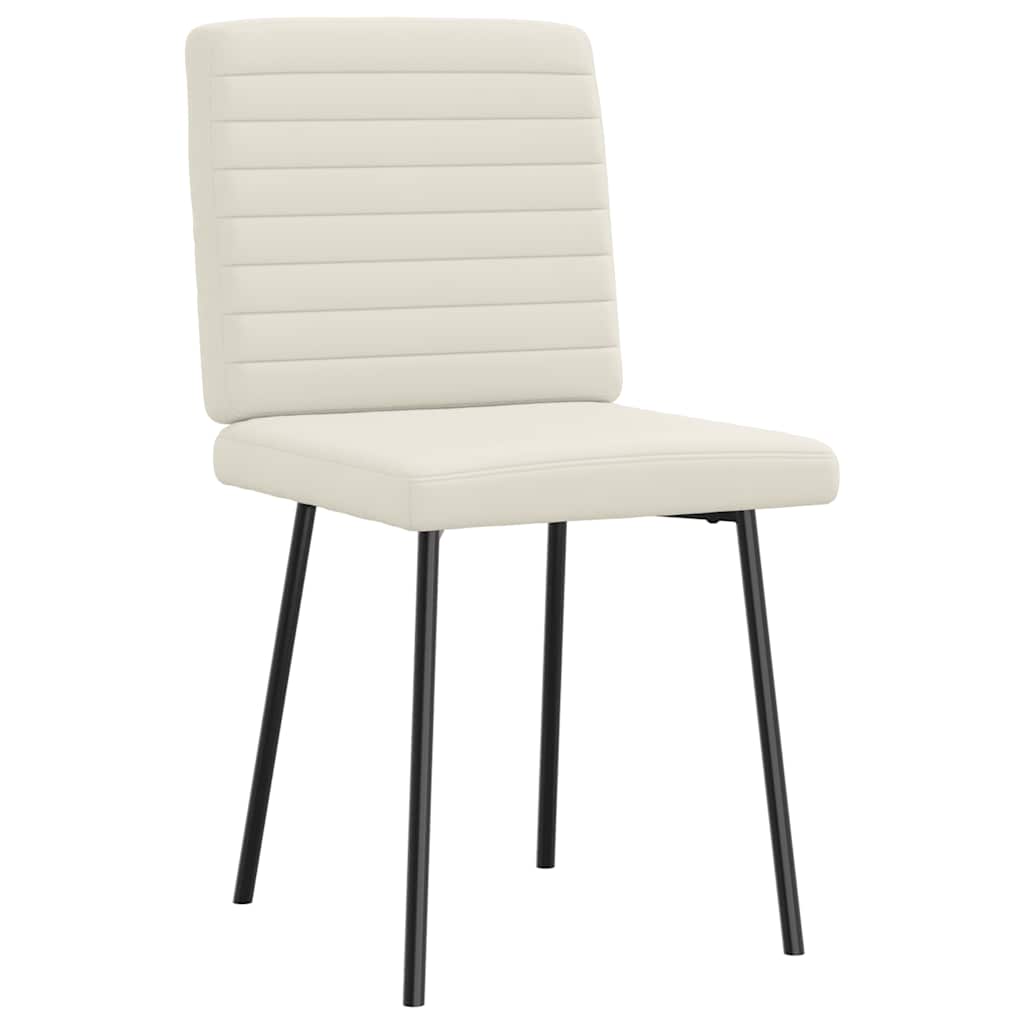 Dining Chairs 2 pcs. Cream Velvet
