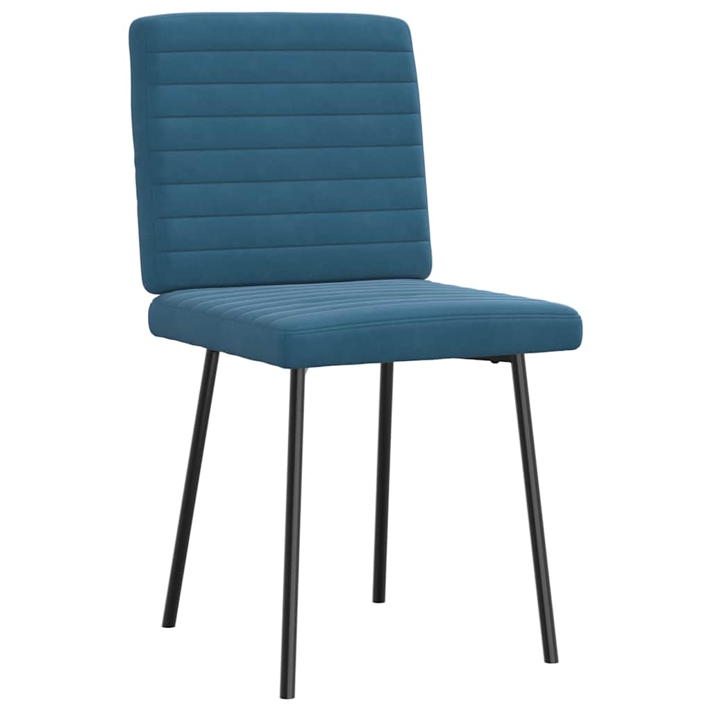 Dining Chairs 2 pcs. Blue Velvet