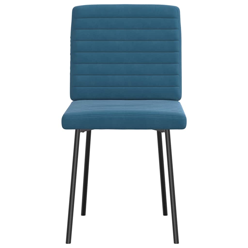 Dining Chairs 2 pcs. Blue Velvet