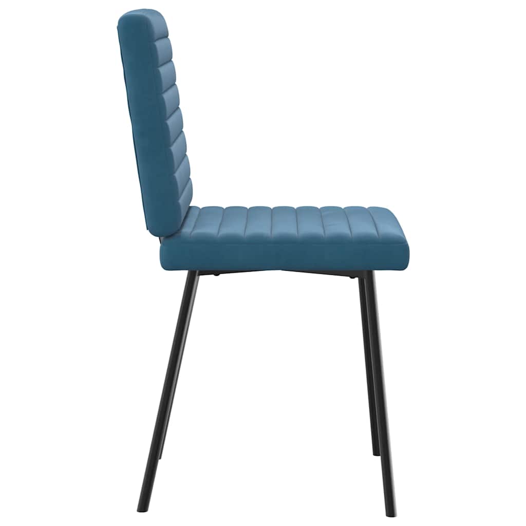 Dining Chairs 2 pcs. Blue Velvet