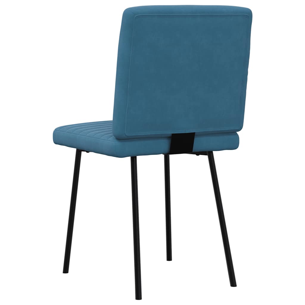 Dining Chairs 2 pcs. Blue Velvet