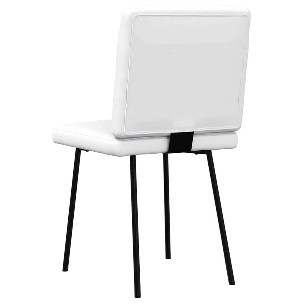 Esszimmerstühle 2 Stk. Weiß Kunstleder