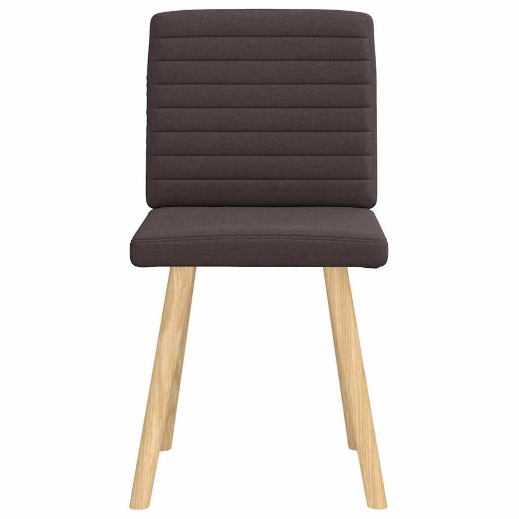 Esszimmerstühle 2 Stk. Dunkelbraun Stoff