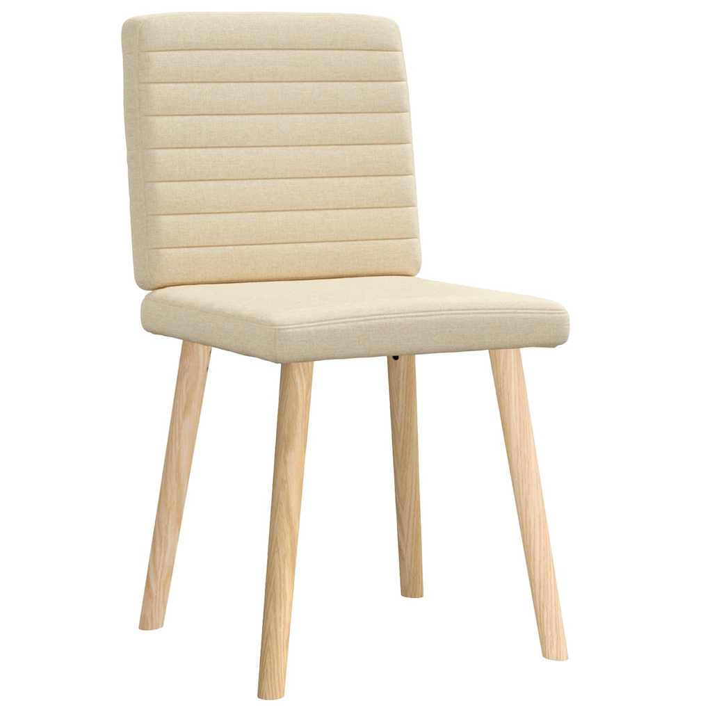Esszimmerstühle 2 Stk. Creme Stoff