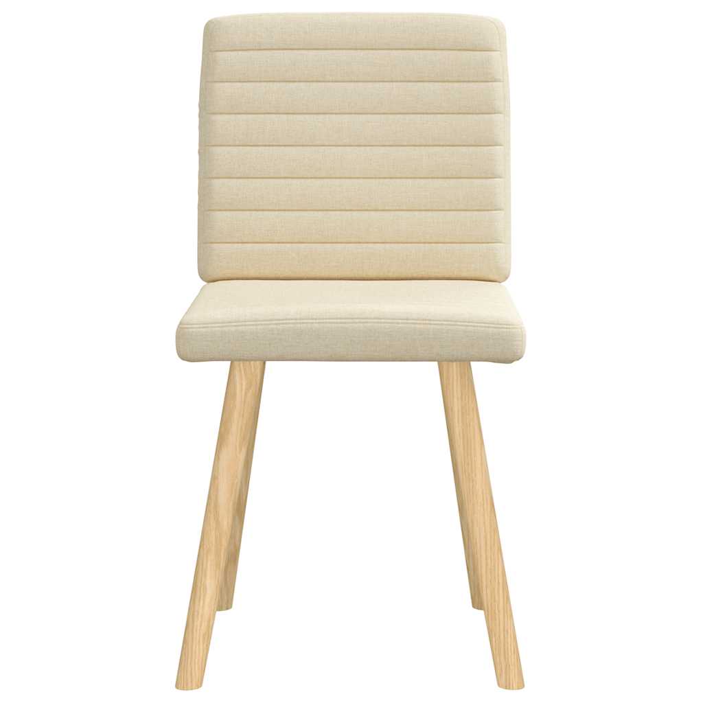 Esszimmerstühle 2 Stk. Creme Stoff