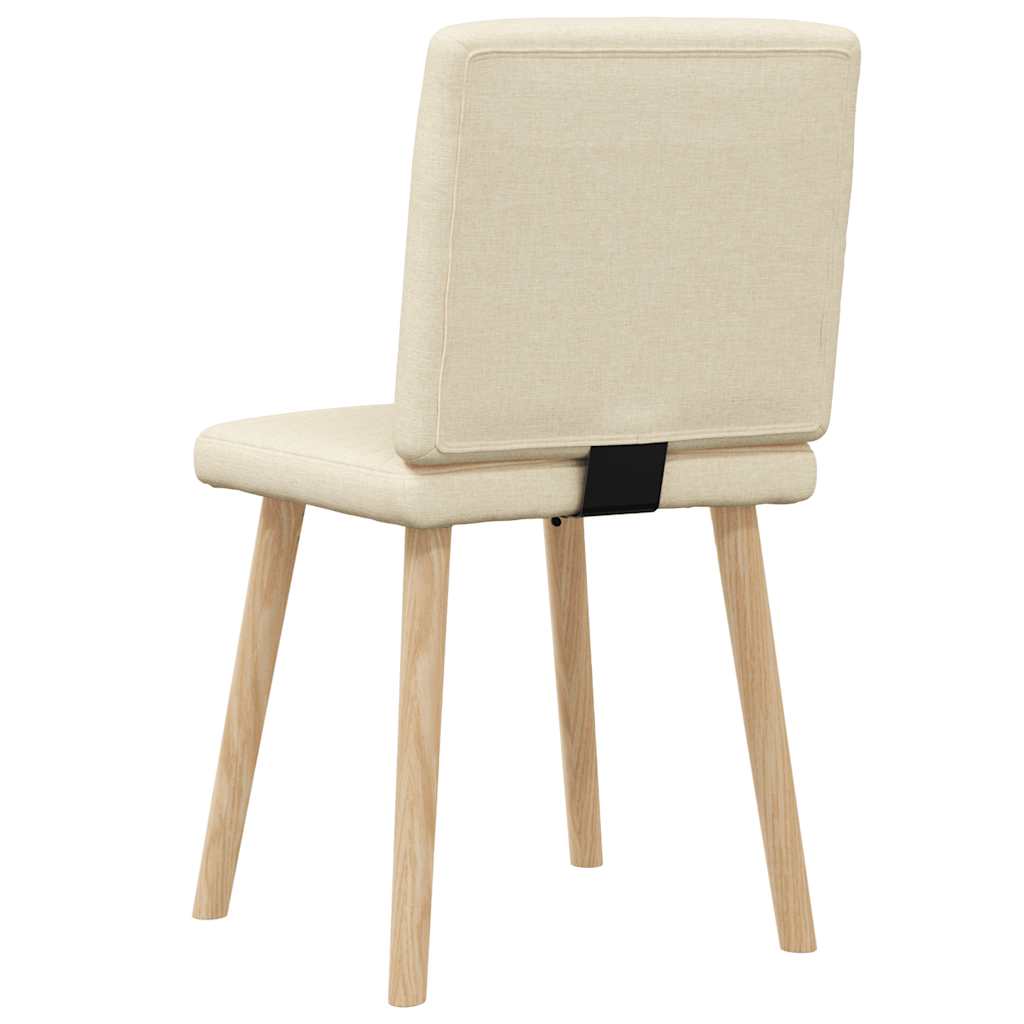 Esszimmerstühle 2 Stk. Creme Stoff