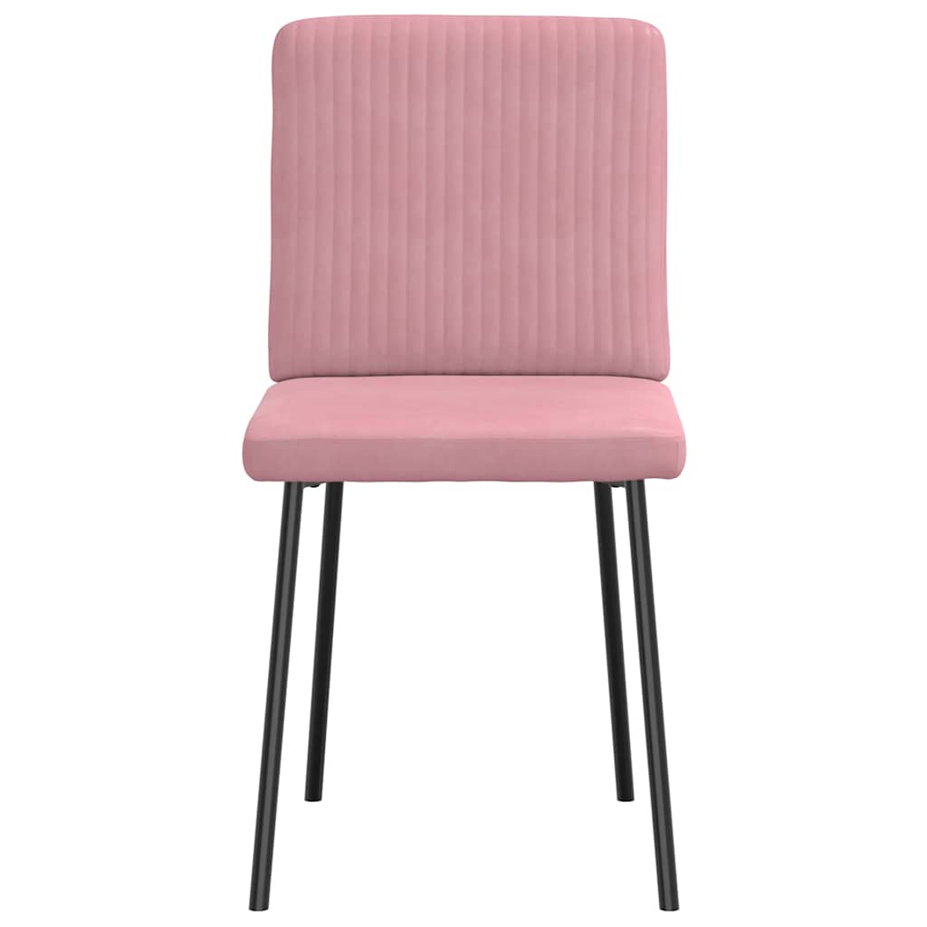 Esszimmerstühle 2 Stk. Rosa Samt