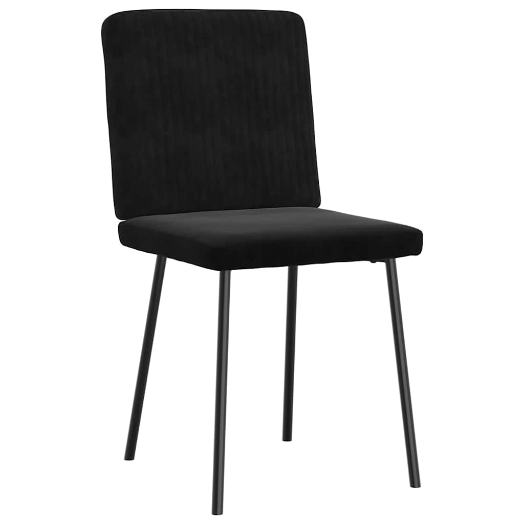 Esszimmerstühle 2 Stk. Schwarz Samt