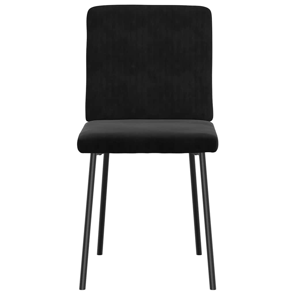 Esszimmerstühle 2 Stk. Schwarz Samt