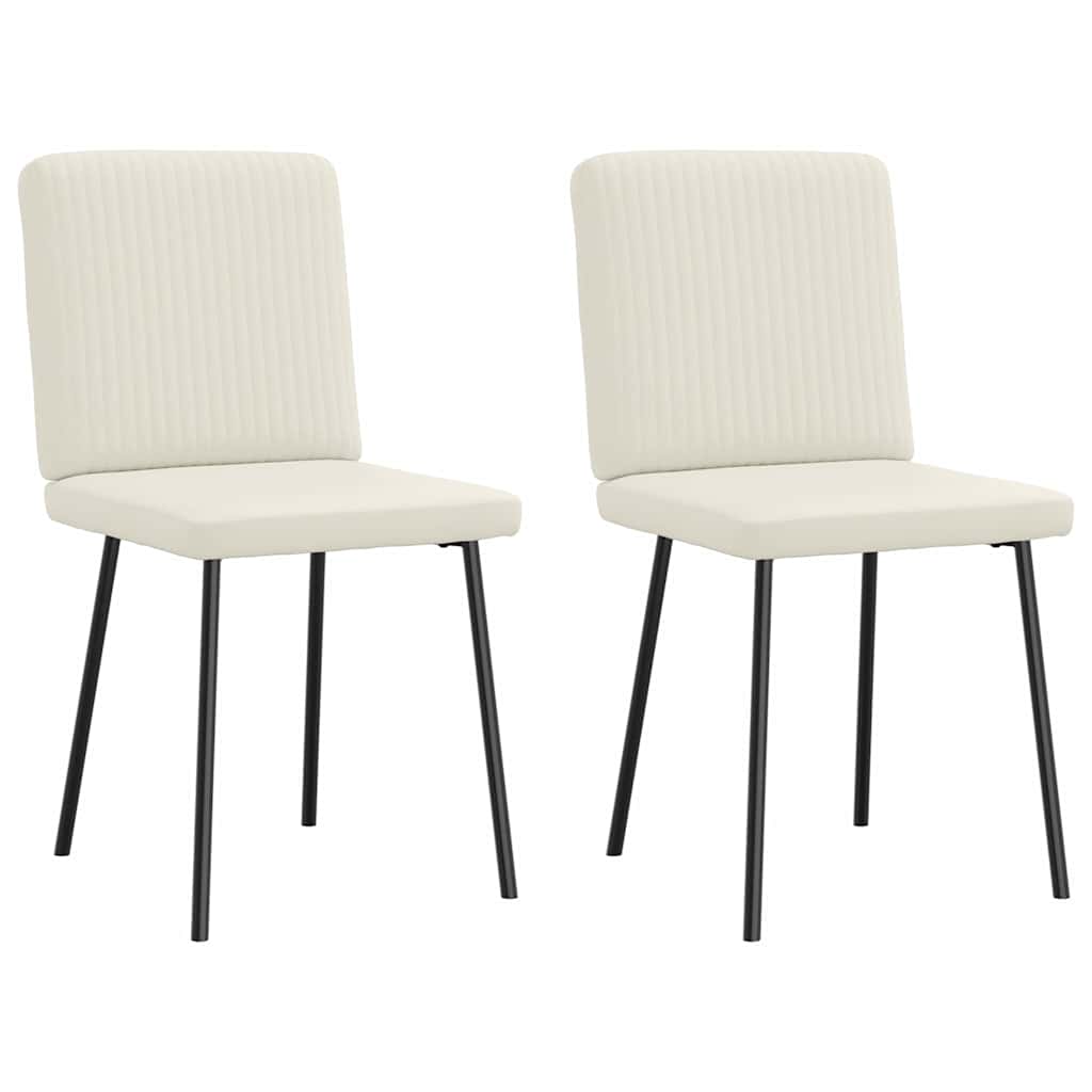 Dining Chairs 2 pcs. Cream Velvet