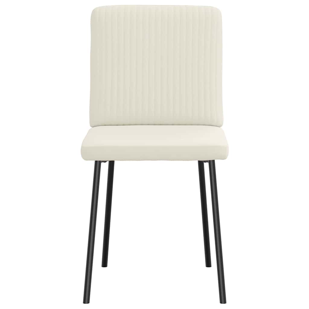 Esszimmerstühle 2 Stk. Creme Samt