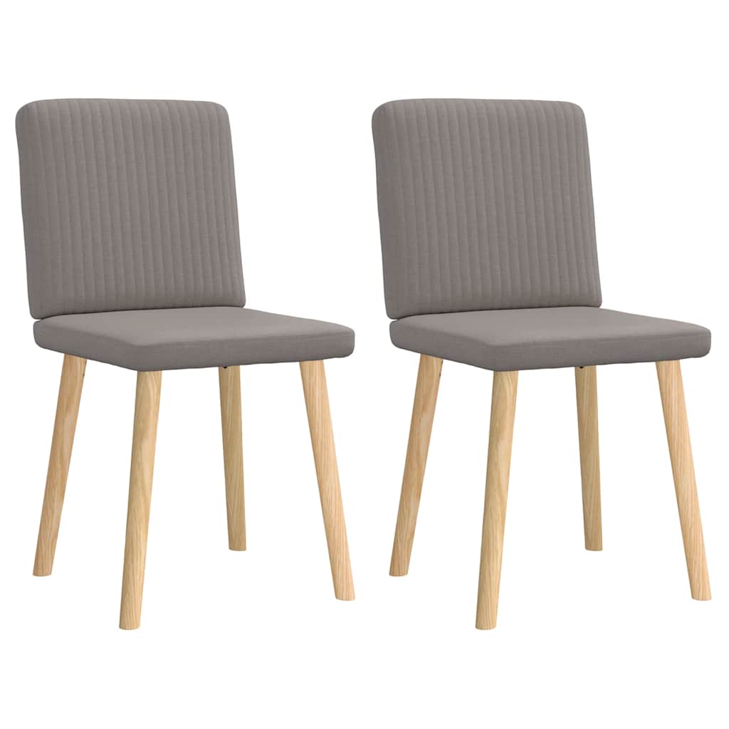 Esszimmerstühle 2 Stk. Taupe Stoff