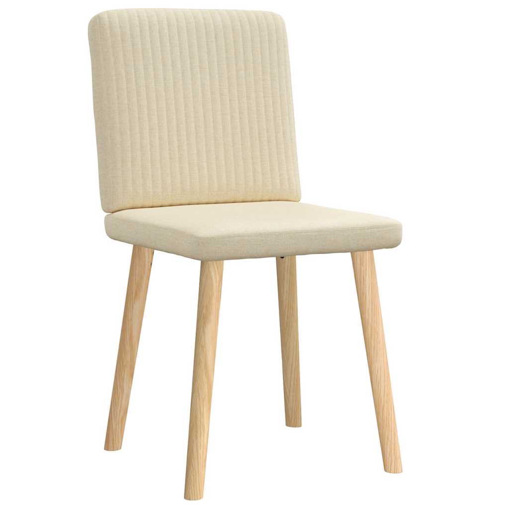 Esszimmerstühle 2 Stk. Creme Stoff