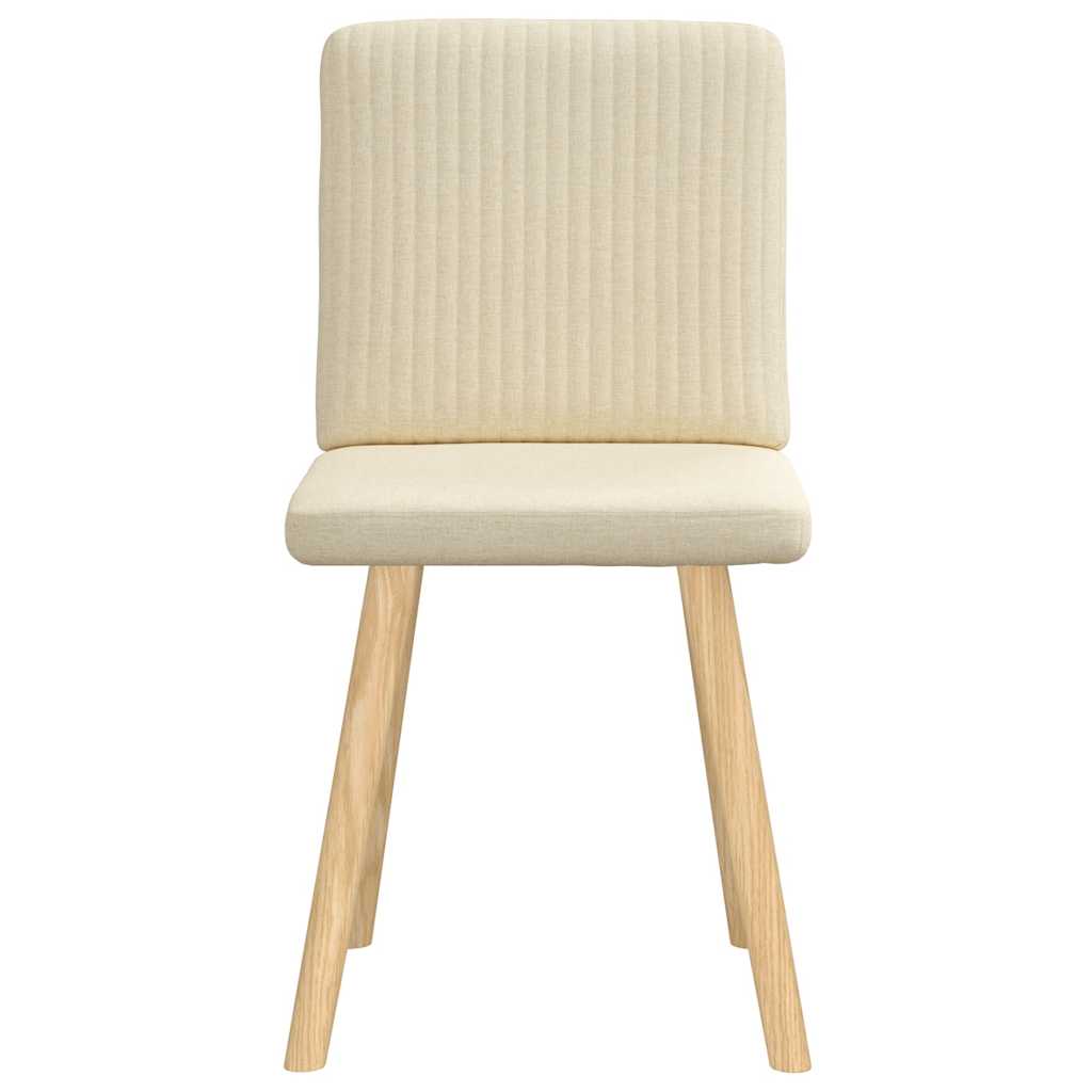 Esszimmerstühle 2 Stk. Creme Stoff